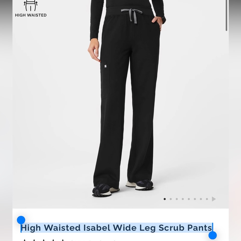 High Waisted Isabel Wide Leg Scrub Pants